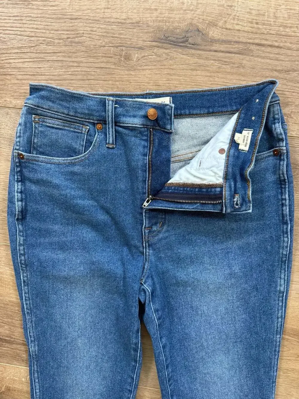 Madewell 10” High Rise Skinny Jeans Size 30 Medium Wash Stretch Denim